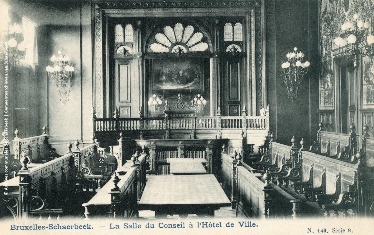 salle du Conseil avant l'incendie