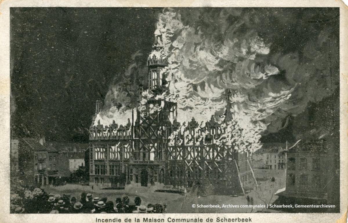 Carte postale du grand incendie
